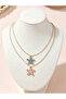 Pack of 2 - Girls Multi-Color Starfish Pandant Necklaces