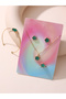 Emerald Green Clover Charm Necklace, Bracelet, Ring and Earrings Set - 2