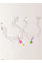 Pack of 5 - Girls Multi-Color Gummy Bear Pendant Necklaces - 6
