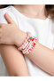 Pack of 6 - Girls Multi-Color Cherry Charm Beaded Bracelets
