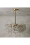 Edith Crystal Chrome Chandelier 80 Cm, Crystal, Aluminium, Living Room Chandeliers