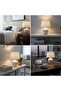 Pearl Ceramic Table Lamp - 42 Cm, Cream, L 25 x W 25 x H 42 cm, Ceramic, Linen - 8