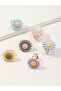 Girls Set of 6 - Daisy Flower Rings - 2