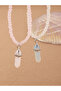 Pack of 2 - Girls Multi-Color Beaded Pendant Necklaces - 3