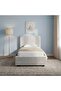 Maxillux Recta 90X200 Upholstered Kids Bed With Usb-grey, Engineered Wood, Fabric - 2