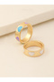 Girls Set of 2 - Heart Enamel Rings - 2