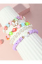 Pack of 4 - Multi-Color Pearls and Butterfly Beaded Bracelets