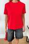 Women's crew neck basic t-shirt red - 26y 26118 - 2