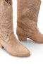 Larissa Cara Women's Embroidered Western Boots 0012845 Mink Suede - 5