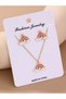 Girls Multi-Color Rainbow Cloud Necklace and Earrings Set