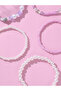 Pack of 5 - Girls Multi-Color Pastel Beaded Bracelets with Star and Bow Charms - 3