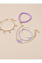 Pack of 6 - Girls Multi-Color Pastel Beaded and Charm Bracelets - 2
