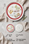 Set of 2 Porcelain Breakfast Presentation Plates 26 cm – Cheese Delight Patterned Breakfast, Treat, and Presentation Serving Plate Set - 4