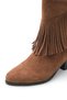 Adara Alma Women's Tasseled Western Boots 0012726 Brown Suede - 7