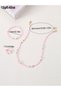 Girls Pink Beaded Heart Charm Necklace, Bracelet and Ring Set - 5