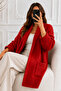 Pocketed Knitwear Cardigan R4596 Red