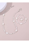 Girls White Star Charm Beaded Necklace, Bracelet and Ring Set - 3