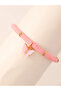 Girls Light Pink Butterfly Charm Beaded Bracelet - 2