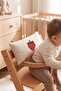 Strawberry Cotton Linen Baby Waist Support Pillow Tummy Time Abdominal Exercise Crib Pillow 15X30 cm - 2