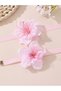 Girls Pink Flower Charm Necklace and Bracelet Set - 4