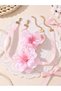 Girls Pink Flower Charm Necklace and Bracelet Set - 3