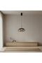 Ashlo Pendant Lamp - Adjustable Length - Smoke Grey - 2m, Glass, Iron, L 20 x W 20 x H 20 cm