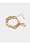 Gold Tone Link Bracelet with Clear Gemstone Charm - 2