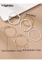 Pack of 6 - Multi-Color Faux Pearl and Charm Bracelet - 8