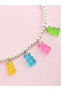 Girls Pearl and Gummy Bear Charm Necklace - 3