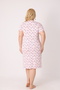 Women's Plus Size Viscose Fabric Lace Detailed Patterned Short Sleeve Nightgown / Pink-Brown 13599 - 8