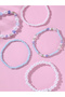 Pack of 5 - Girls Multi-Color Beaded Bracelets with Planet and Star Charms - 2