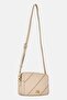 Women Brand Logo Cross Body Bag, Beige - 4