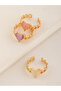 Girls Set of 3 - Heart Link Rings - 2
