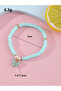 Girls Teal Sequin Butterfly Charm Beaded Bracelet - 4