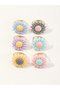 Girls Set of 6 - Daisy Flower Rings - 4