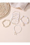 Pack of 7 - Girls White Pearl and Seashell Beaded Bracelets - 2