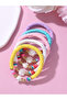Pack of 5 - Girls Multi-Color Beaded Bracelets with Star and Flower Charms - 2