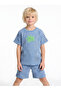 Boys Striped Cotton Blend T-Shirt and Shorts Set By Juniorloom