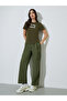 Olive Slogan Print Regular Fit T-shirt - 2