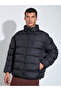 Black Men Oversized Puffer Jacket - 3