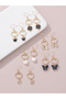 Girls Set of 6 - Butterfly Drop Earrings - 3