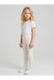 Girls Cream Ribbed Full Length Leggings By Juniorloom - 2