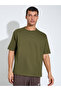 Olive Graphic Print Crew Neck Oversized T-Shirt - 3