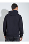 Men Black Embroidered Relaxed Fit Hoodie - 5
