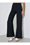 Black Solid Wide Leg Pants