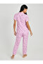 Unicorn and Graphic Print Short Sleeves Shirt and Pyjama Set - 4