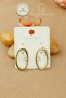 Xuping Earrings - Xuping Oval Hoop Model Gold Barley Stone Stud Earrings Do Not Tarnish - 4