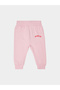 Baby Girl Pink Side Placement Print Full Length Joggers - 2