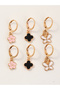Girls Set of 3 - Butterfly Hoop Earrings - 3