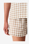 Women's Latte Short Sleeve Cotton Pyjama Set with Shorts - 3